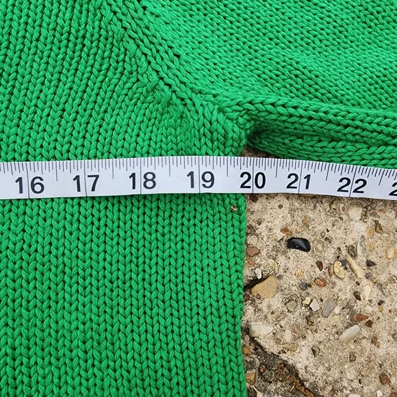 Lauren Ralph Lauren Womens Size XL Cable Knit Sweater Green Longer‎ Length  BoxC - Picture 5 of 7